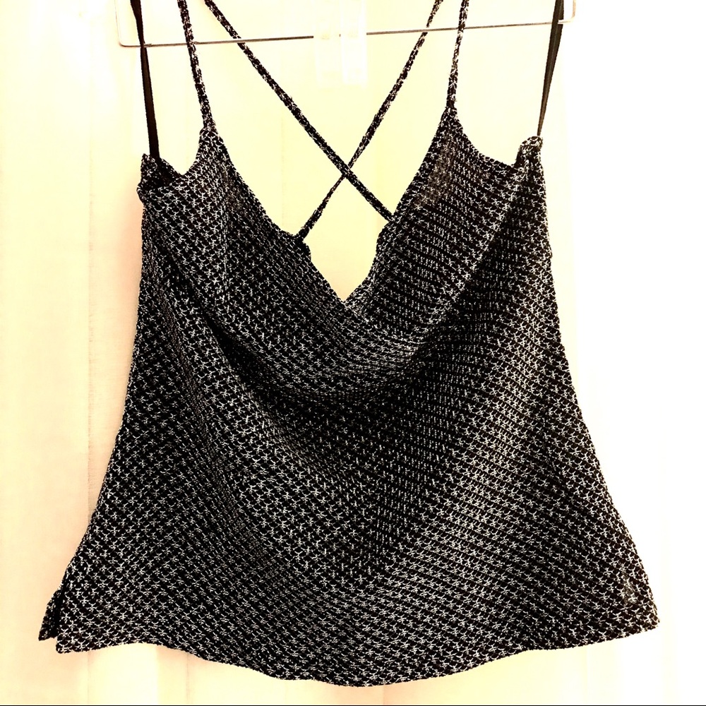 💰4/$25 Hot Kiss Metallic Spaghetti Strap Top